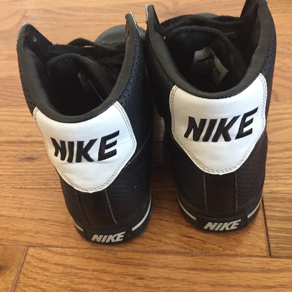 Nike Black Leather High Tops - Picture 2 of 4
